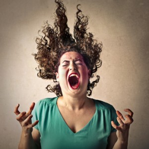 Screaming woman